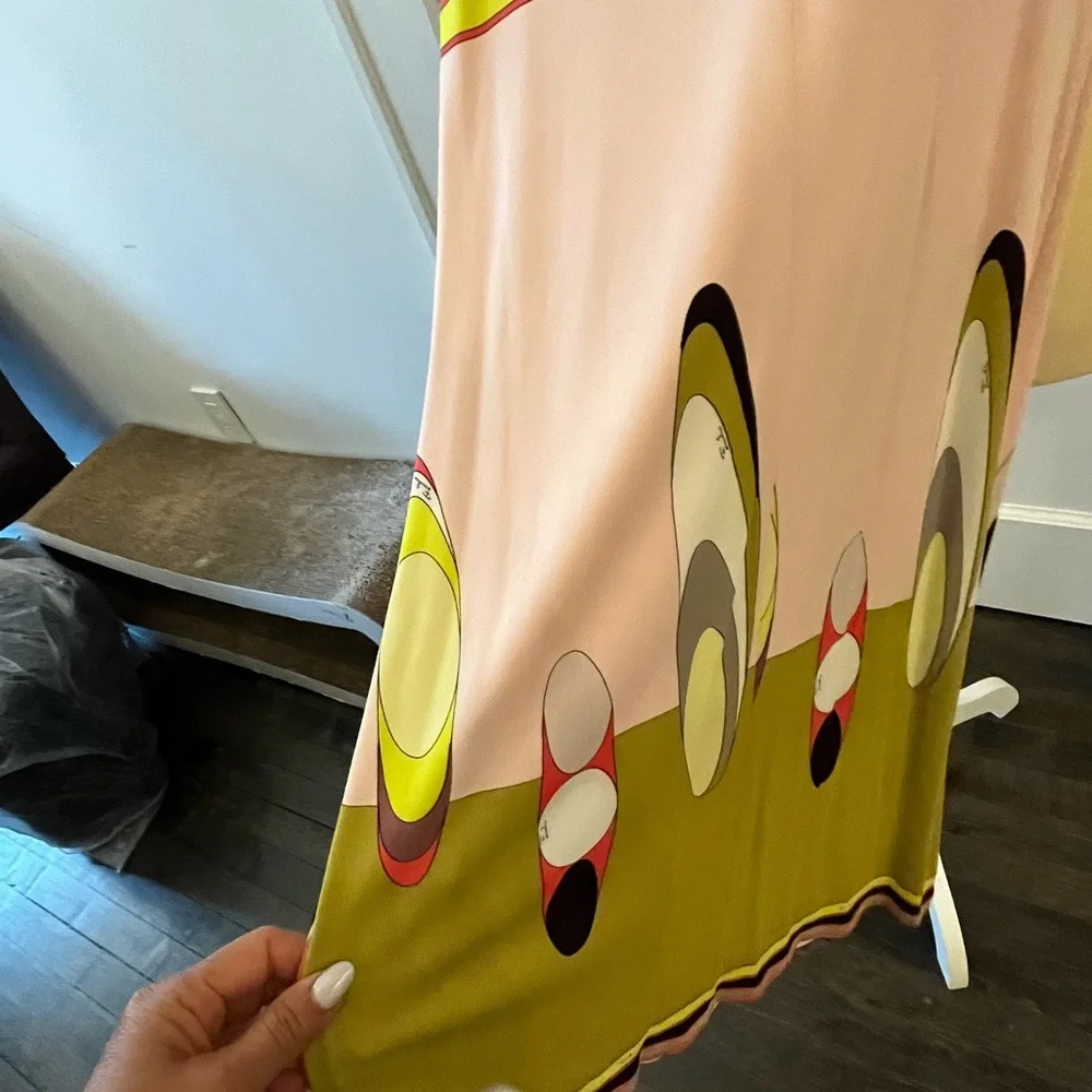 Emilio pucci signed rayon dress size US8 MADE in ITALY - Picture 3 of 4